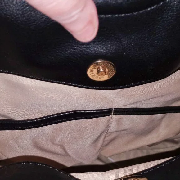 INC International Concepts Huw Gold Bangle Black Leather Jeweled Crossbody NWT - Picture 14 of 16